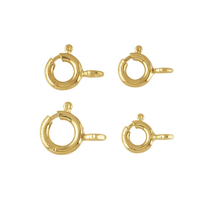 14K Yellow Gold Barrel Magnetic Clasp with Spring Ring - RioGrande