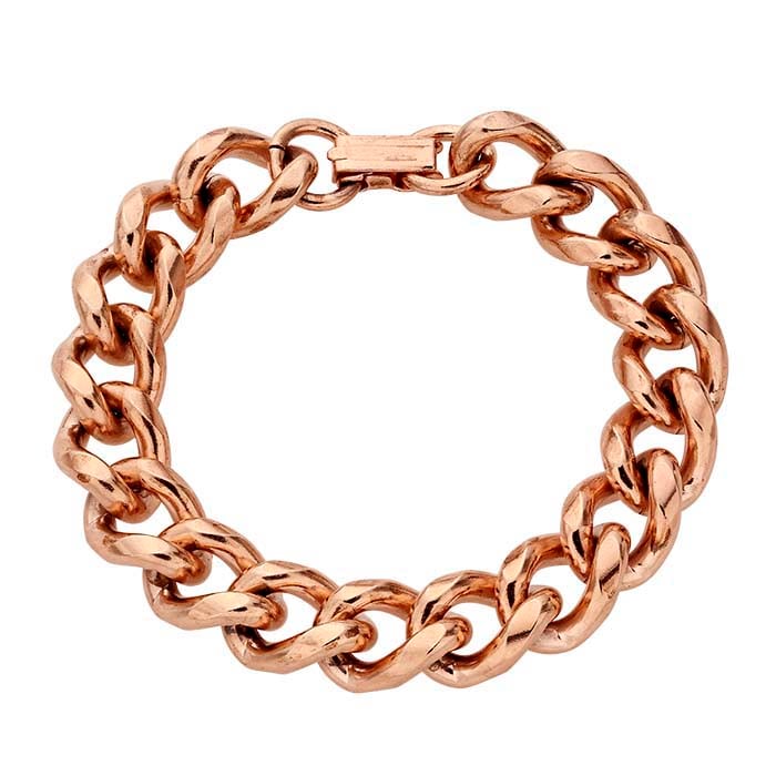 Men's Copper Heavy Link Bracelets Men's 10 Inch Solid Copper Link Bracelet  CB644G India | Ubuy
