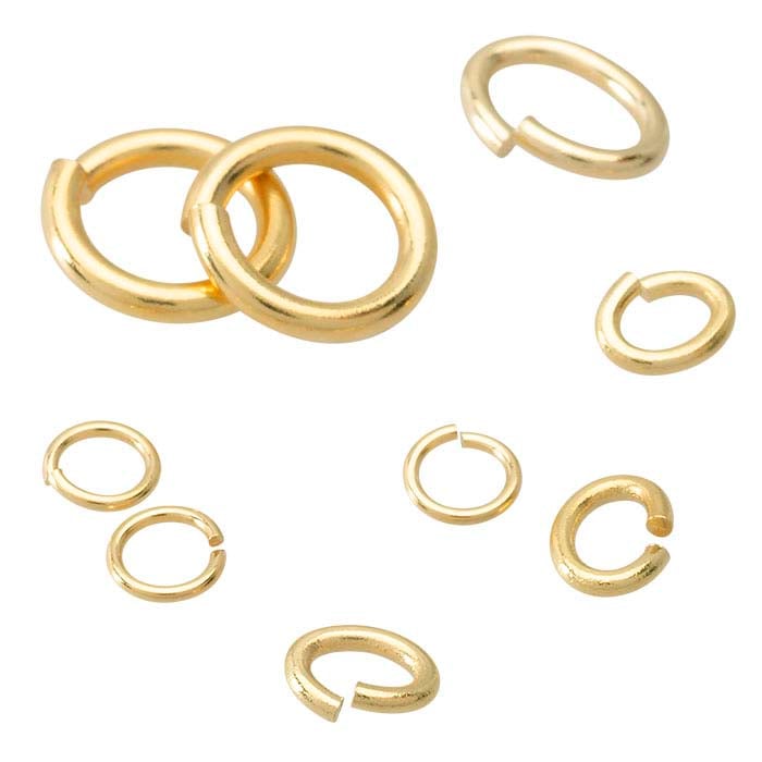 TMIGOO 14k Gold Filled Twisted Open Jump Rings for Jewelry Making, 60Pcs  6mm/8mm/10mm Textured Gold Filled Jump Rings for Jewelry Making(Gold )  Golden
