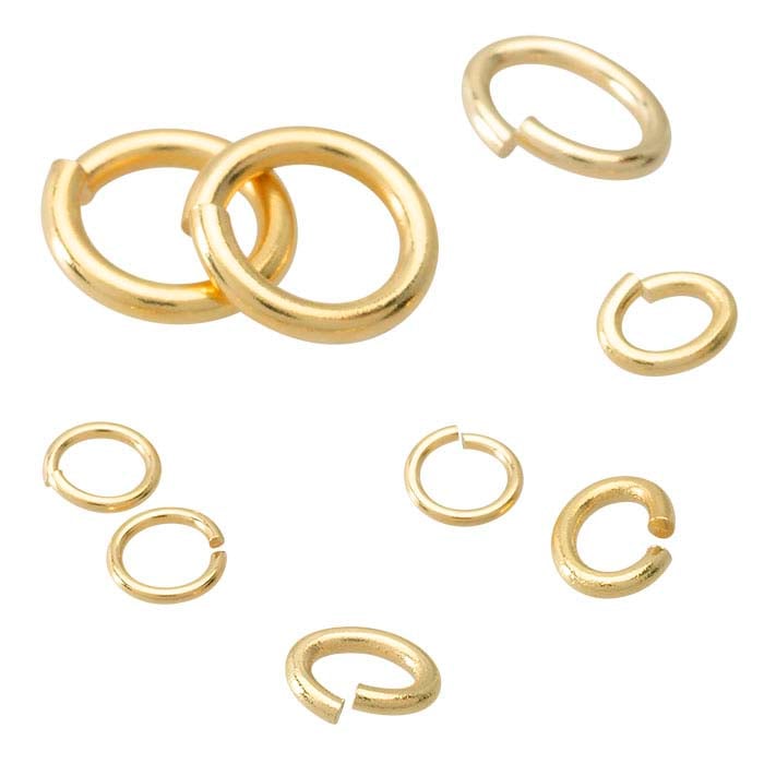 Golden Jump Rings 18k Gold Plated Open Jump Rings For - Temu