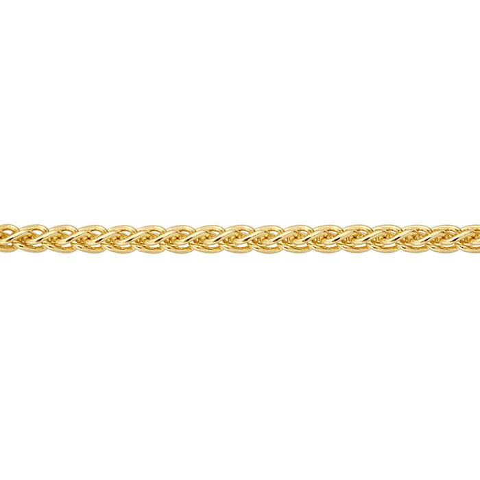 14K Yellow Gold 1.5mm Round Wheat Chain - RioGrande