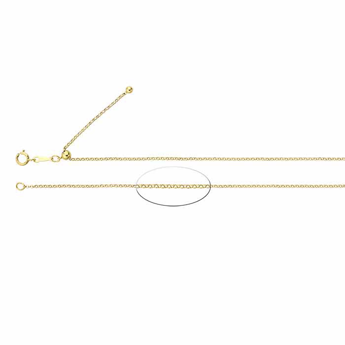 14/20 Pink Gold Filled 020 Rolo Chain Necklace (1mm) main image 1