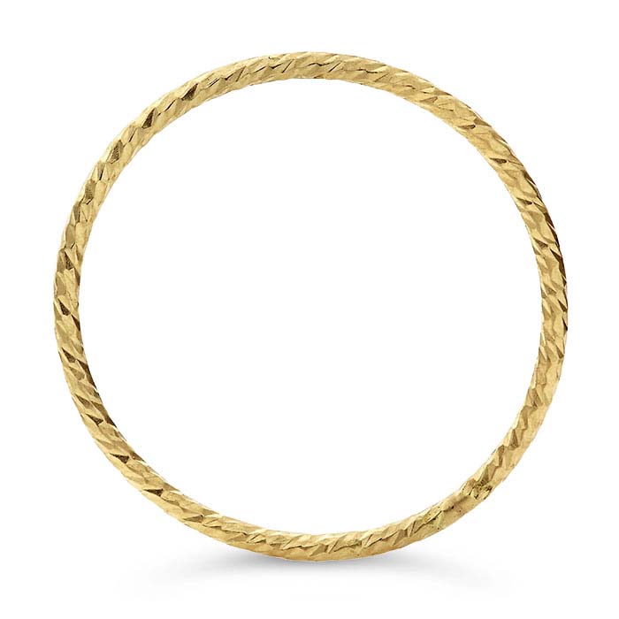 14K Yellow Gold Sparkle Wire Stackable Ring - RioGrande 14K Yellow Gold Sparkle Wire Stackable Ring - RioGrande