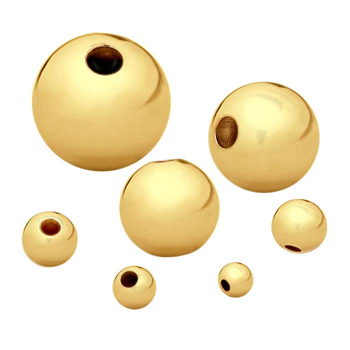 Wholesale Wholesale 14k Gold Plated Transfer Beads Loose Beads Copper Beads  for Jewelry Making From m.