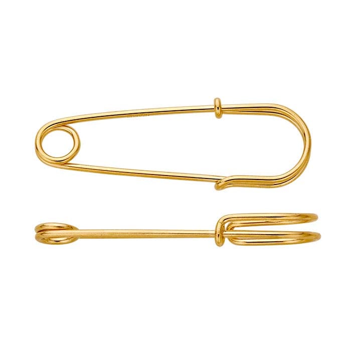 14/20 Yellow Gold-Filled Safety Pin, 1-1/4 - RioGrande