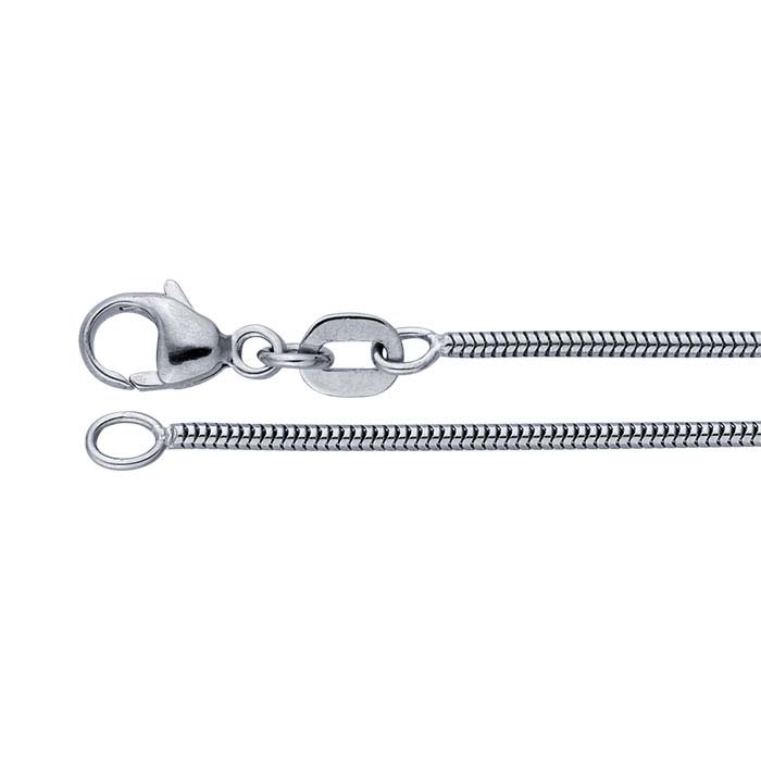 Platinum 1.2mm Unseamed Snake Chain RioGrande