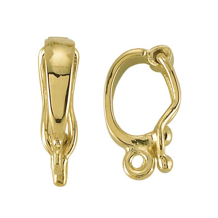 14K Yellow Gold Hinged Necklace Enhancer with Ring RioGrande