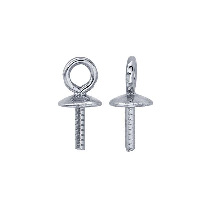 14K White Gold Screw Eye Pearl Component Mounting RioGrande