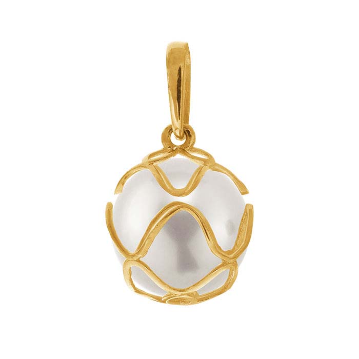 14K Yellow Gold Pearl Pendant Mounting RioGrande