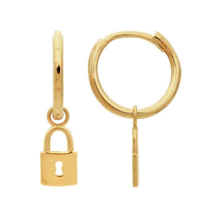 Huggie padlock earrings on sale