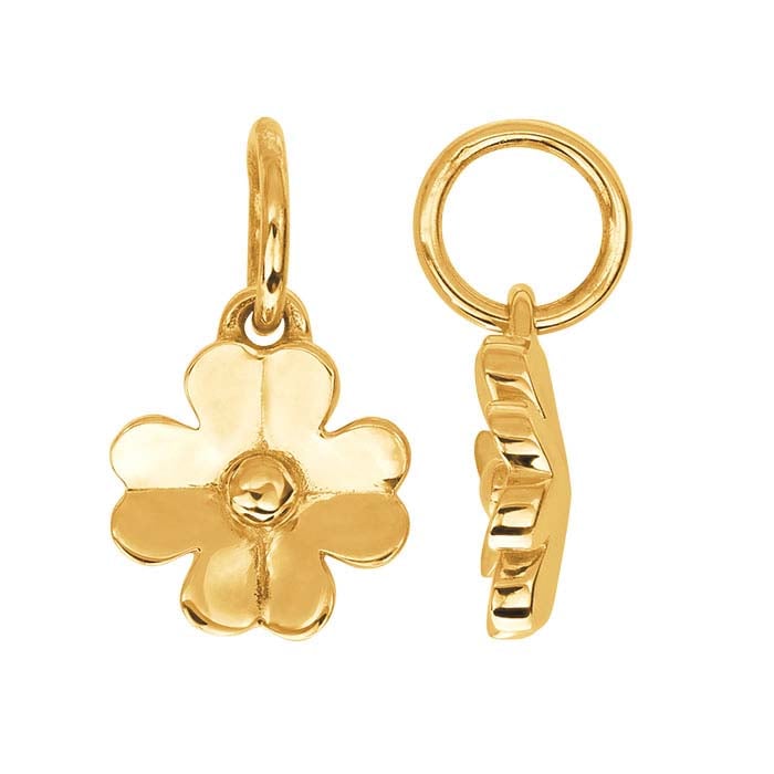 Kayaページ 14Kgf❩  flowerカービングのチャーム 14K Yellow Gold Flower Charm - RioGrande