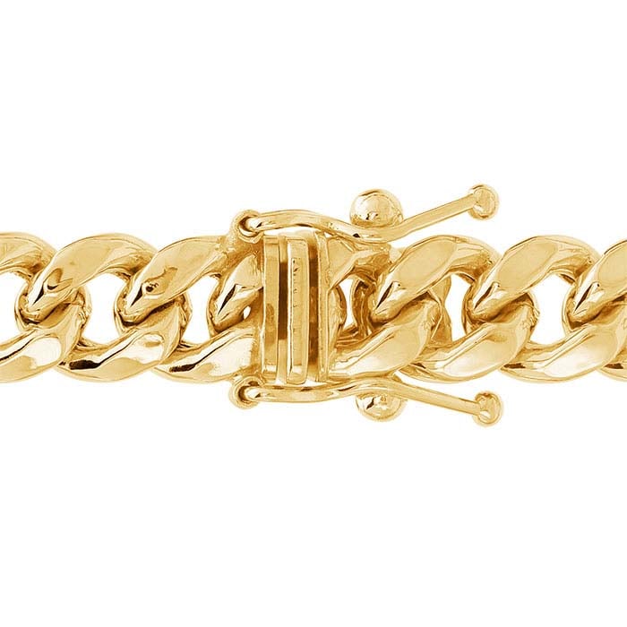 アクセサリー avalanche 10K miami chain 10k 2-Tone White and Rose Gold 28ctw Solid Miami Cuban Chain