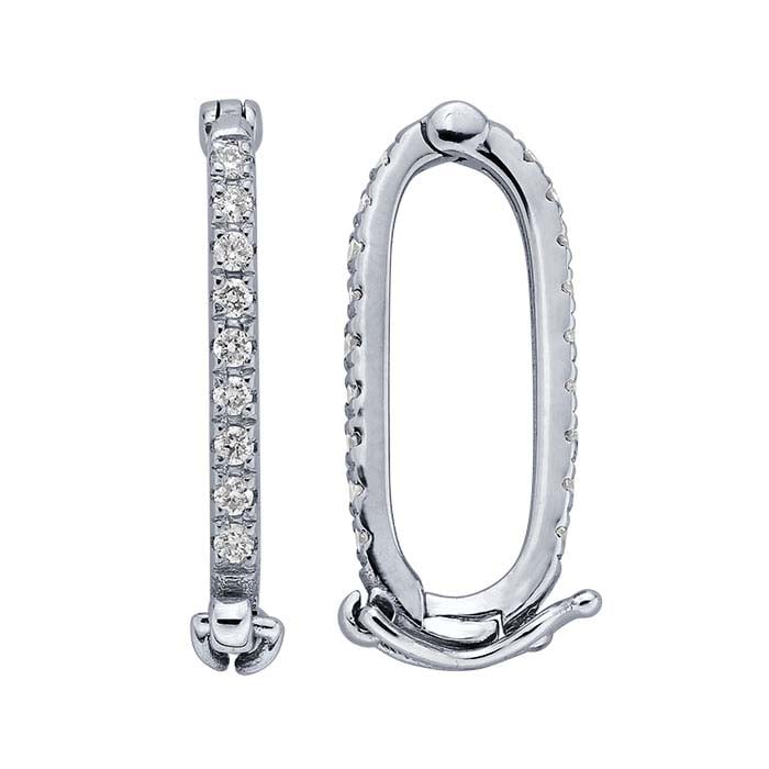 14K White Gold Diamond-Set Necklace Enhancer - RioGrande