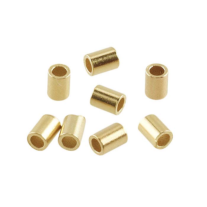 500PCS 2x2mm 14k Gold Filled Crimp Beads stopper tube for Jewelry Maki –  Rosebeading Official