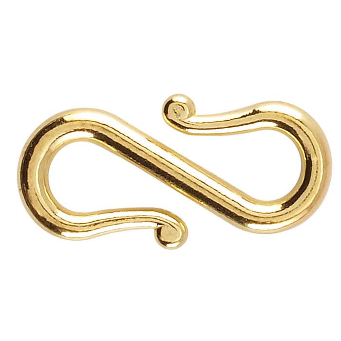 18K Yellow Gold S-Hook Clasp - RioGrande  Hook clasp, Fancy rings, Jewelry  findings