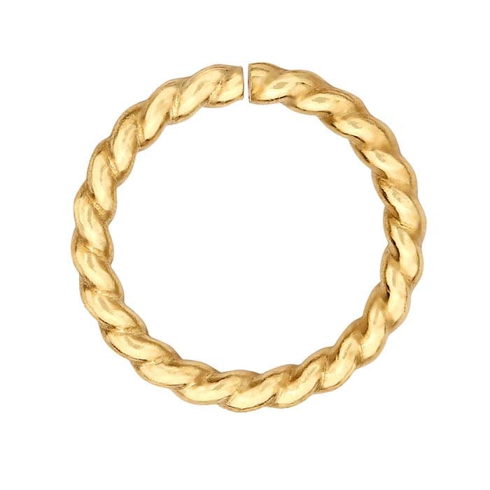 50PCS 14k Gold Filled Twisted Open Jump Rings for Jewelry Making and C –  Rosebeading Official