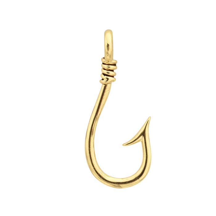 14K Yellow Gold Fish Hook Component - RioGrande