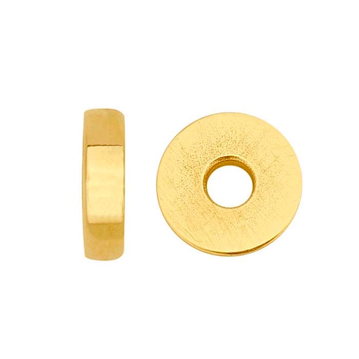 14K Yellow Gold 4mm Round Spacer Bead - RioGrande