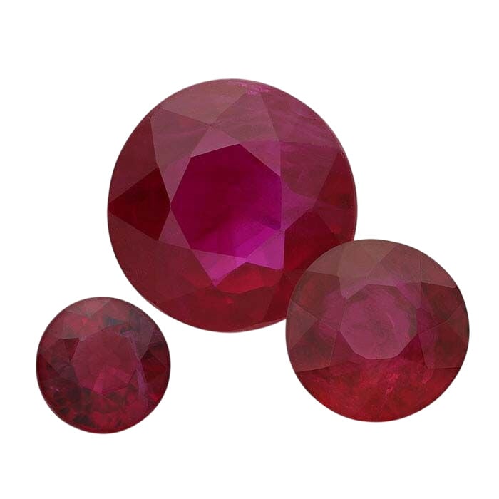 Ruby Round Faceted Gemstone, AAA-Grade - RioGrande