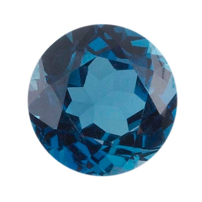London-Blue Topaz Round Faceted Gemstones, AA-Grade RioGrande