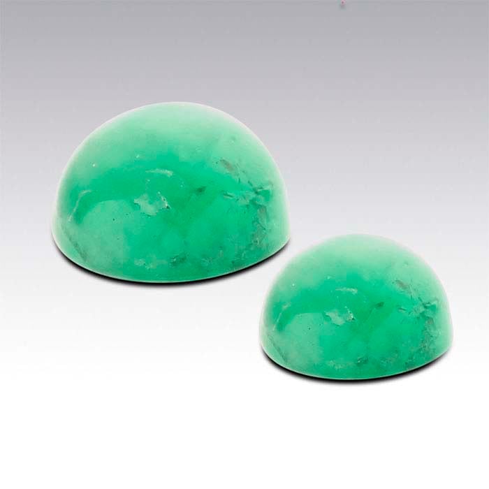 Emerald No treated gemstones round cabochons lot 
