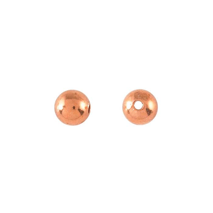 9mm Copper Geometric Design Large Hole Focal Bead Set of 2 – The