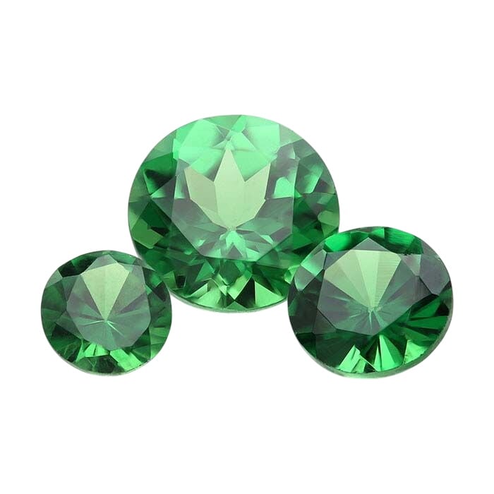 Tsavorite Garnet Round Faceted Gemstones, AAA-Grade RioGrande