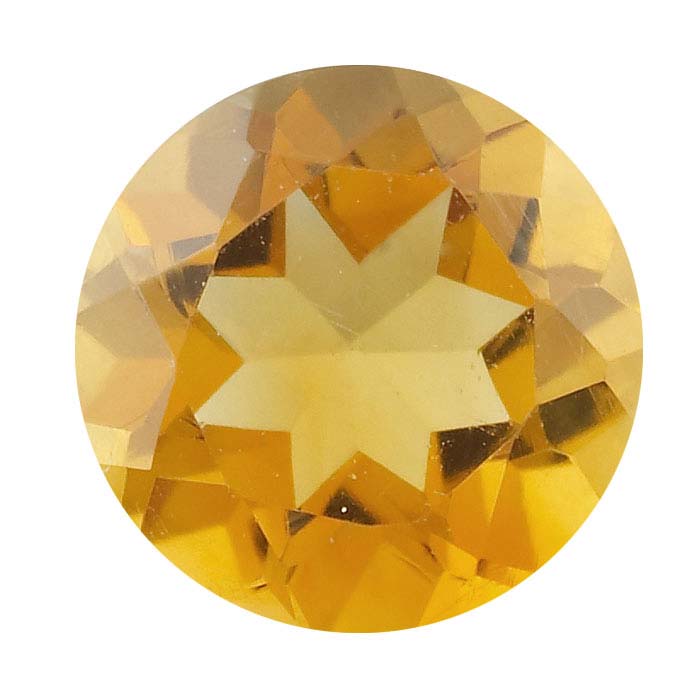AAA QUALITY FACETED FINE FLAWLESS CITRINE CUT STONE ROUND 7 MM #463-A 