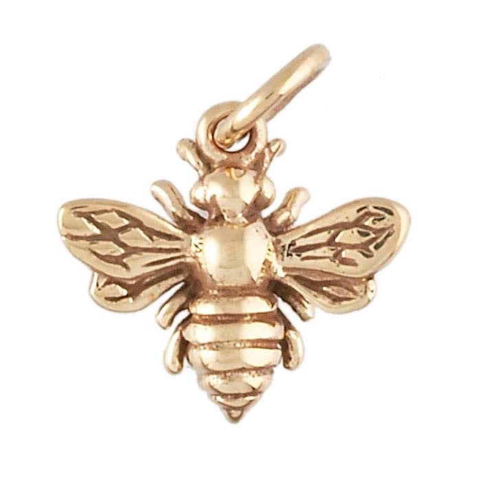 Bronze 3D Honey Bee Charm