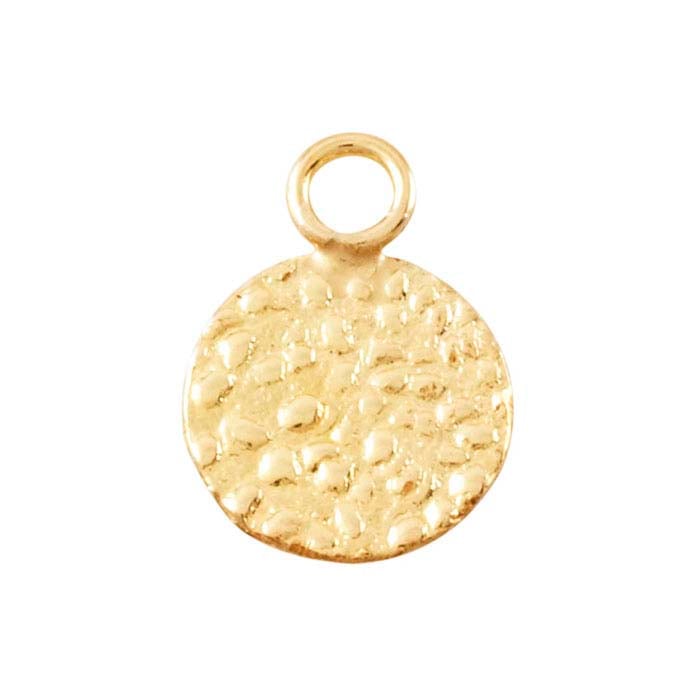 14/20 Yellow GoldFilled PebbleTextured Round Component RioGrande