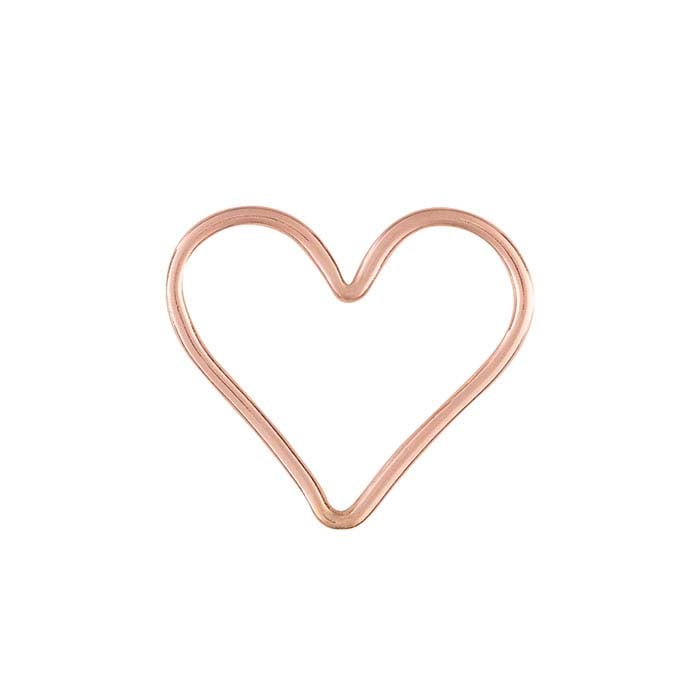 14/20 Rose Gold-Filled Open Heart Component - RioGrande