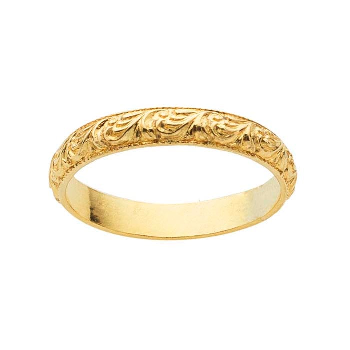 12/20 Yellow Gold-Filled Patterned Band - RioGrande