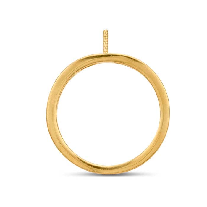 14K Yellow Gold Open Shank Pearl Ring Mounting - RioGrande