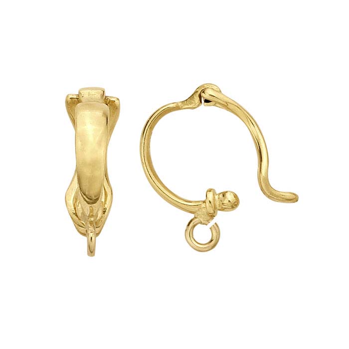 18K Yellow Gold Oval Necklace Enhancer with Open Ring RioGrande