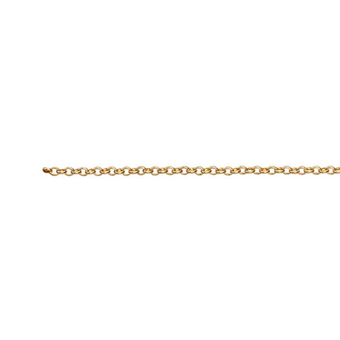 Made in USA 50 Feet 14K Gold Filled 1.3mm Flat Cable Chain 