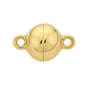 Langer 14K Yellow Gold 12.8mm Round Ball Magnetic Clasp
