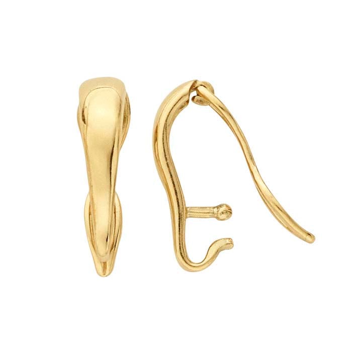 14K Yellow Gold Hinged Necklace Enhancer with Open Loop RioGrande