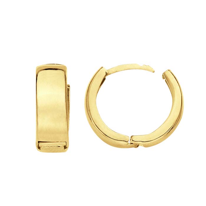 14K Yellow Gold Hinged Hoop Earrings - RioGrande