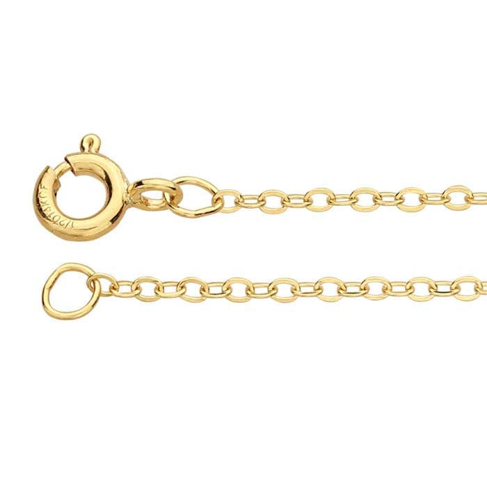 14/20 Yellow Gold-Filled Flat Oval Cable Chain - RioGrande