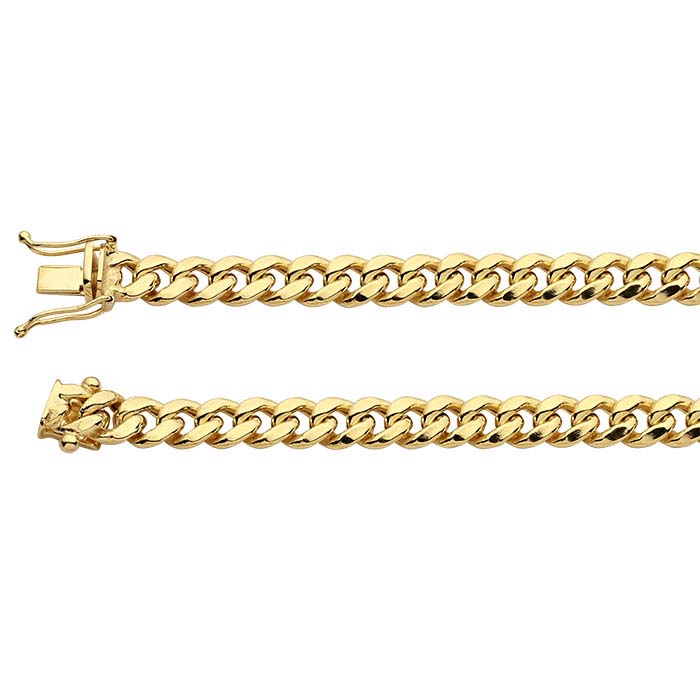 14K Yellow Gold 6.1mm Hollow Cuban Link 