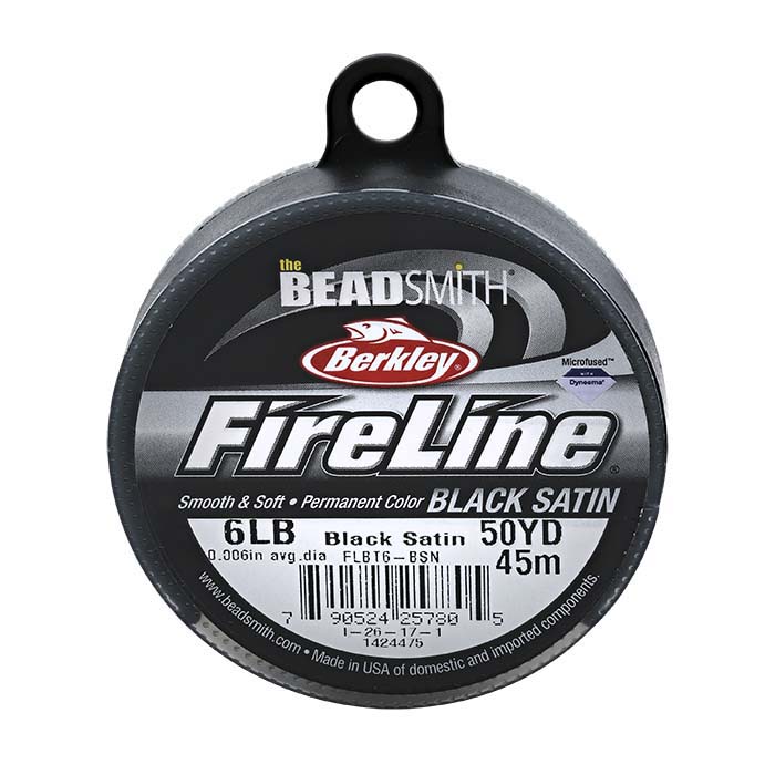 Fireline Beading Thread - Black Satin - Island Cove Beads & Gallery