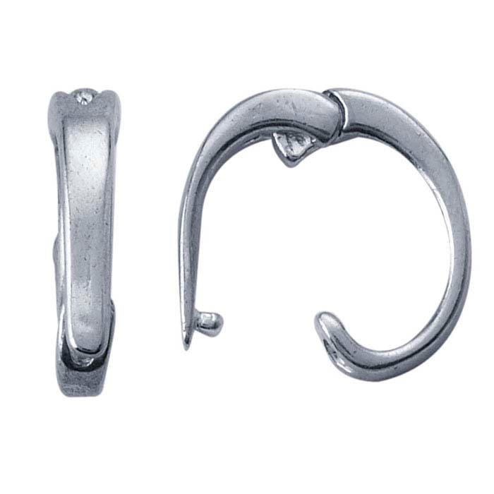 Hinged necklace enhancer bail outlet