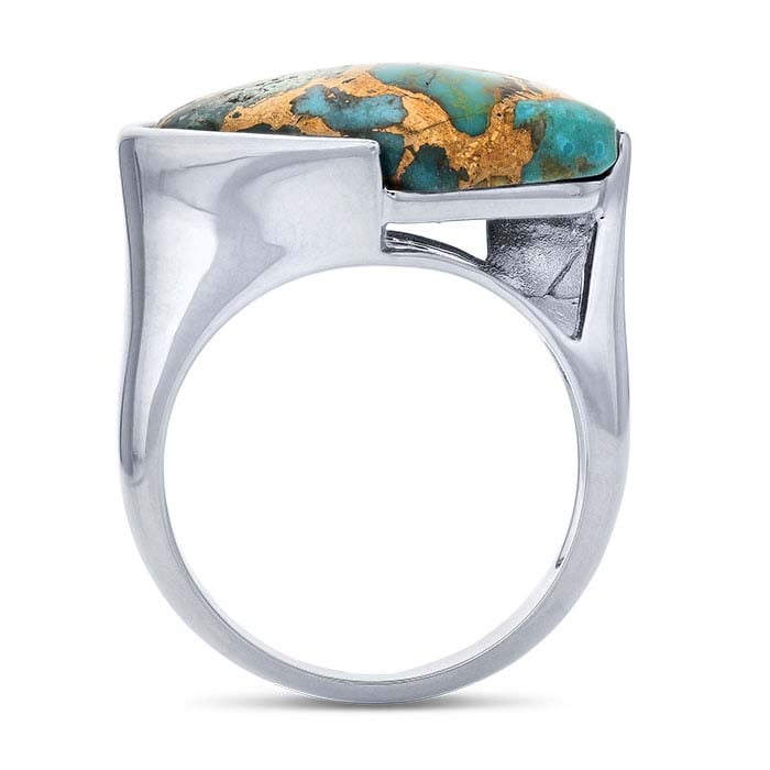 Sterling Silver Mojave Turquoise-Set Ring - RioGrande