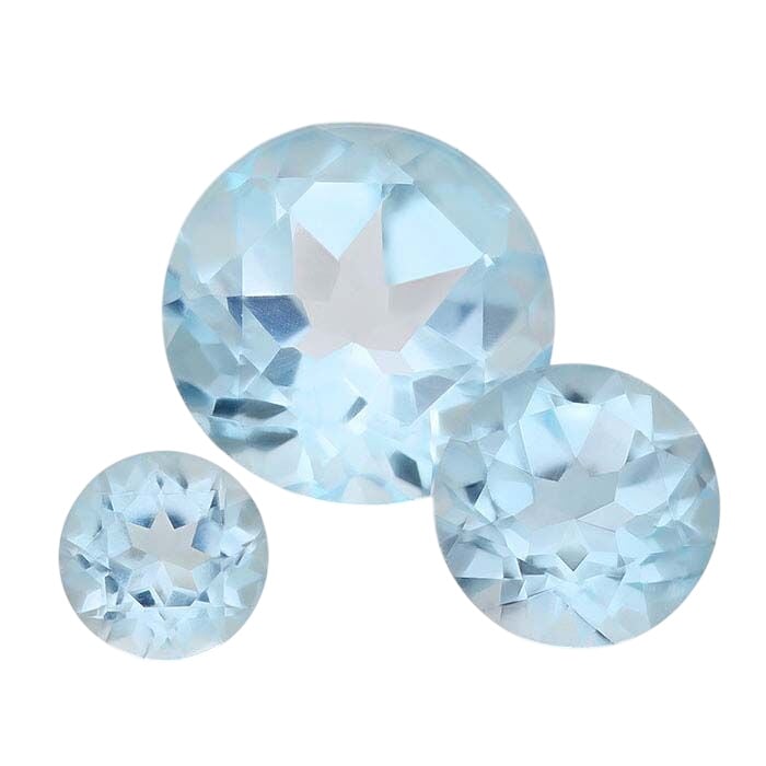 Sky Blue Topaz Round Faceted Gemstone - RioGrande