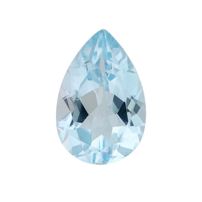 ◇typeservice◇ Transcendence Top Sky Blue Sky-Blue Topaz Pear Faceted Gemstone - RioGrande