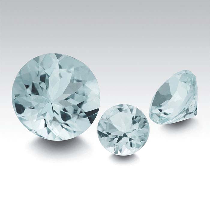 AQUAMARINE 2 MM  ROUND CUT OUTSTANDING BLUE COLOR ALL NATURAL 4 PC SET 