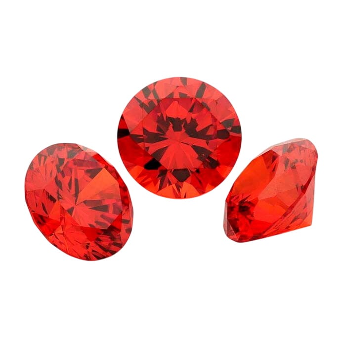 Orange CZ Round Faceted Gemstone - RioGrande