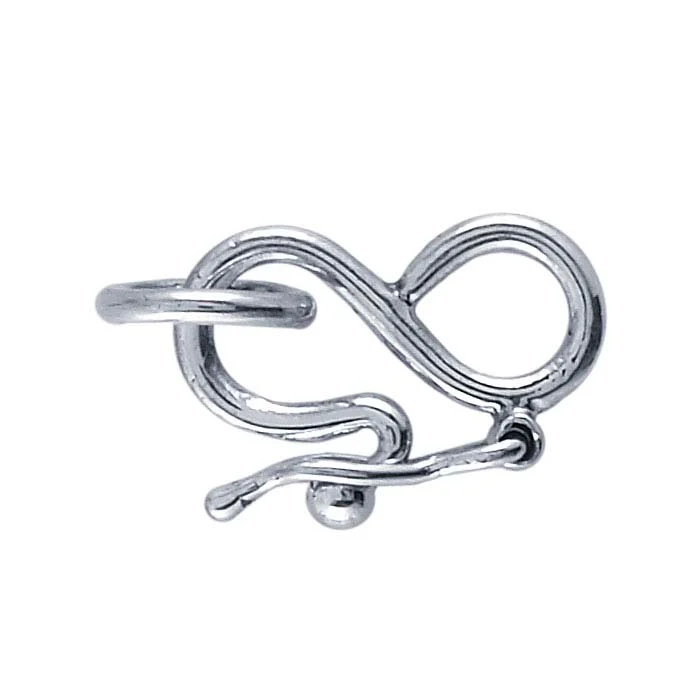 Sterling Silver Hook & Eye Clasp with Safety Catch RioGrande