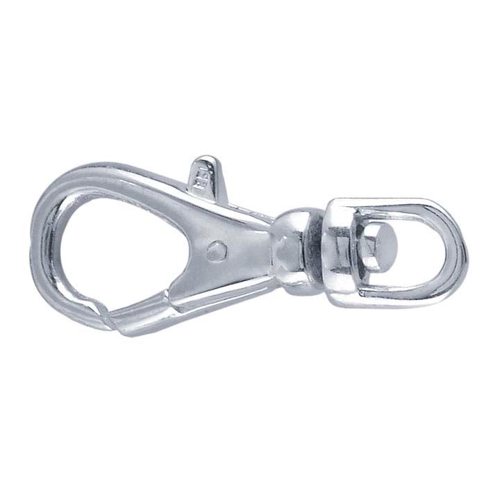 Metal Cat Lobster Swivel Clasp 1.375 (35mm) size - Silver