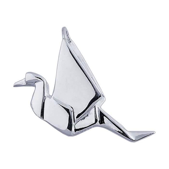 Sterling Silver Origami Crane Charm RioGrande